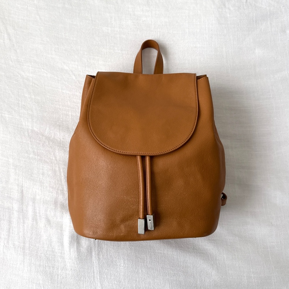 Everlane Tan Leather Petra Backpack